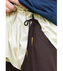 Mittelalter-Beinlinge mit Nestelbändern, braun