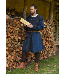 Mittelalter-Beinlinge mit Nestelbändern, braun