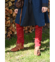 Mittelalter-Beinlinge mit Nestelbändern, rot