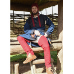 Mittelalter-Beinlinge mit Nestelbändern, rot