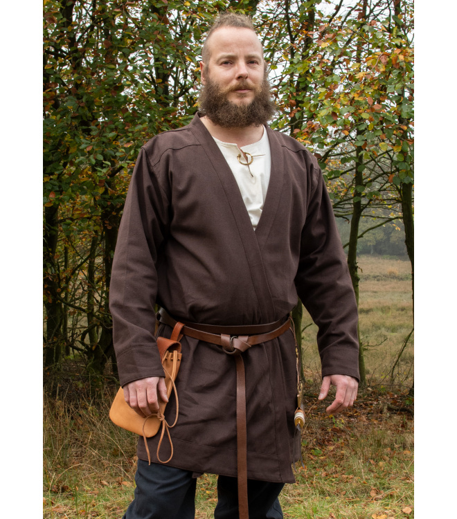 Klappenrock Bjorn, Wikinger-Mantel, braun