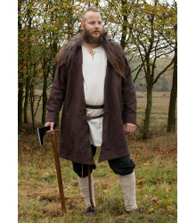 Klappenrock Bjorn, Wikinger-Mantel, braun