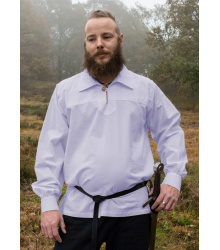 Mittelalter Ritterhemd Götz, weiß (blauer Farbstich)