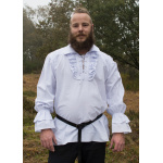 Mittelalter Piratenhemd Henry, weiß (blauer Farbstich)