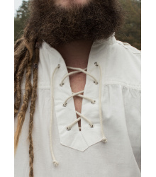 Mittelalter Hemd Corvin mit Schnürung, natur