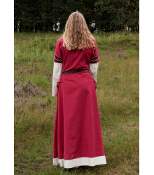Mittelalterkleid Alvina, rot/natur