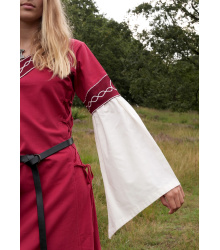 Mittelalterkleid Alvina, rot/natur