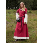 Mittelalterkleid Alvina, rot/natur
