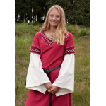 Mittelalterkleid Alvina, rot/natur