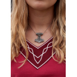 Mittelalterkleid Alvina, rot/natur