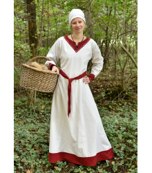 Wikinger Kleid Jona, natur/rot, SONDERANGEBOT (temporär)