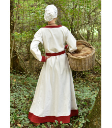 Wikinger Kleid Jona, natur/rot, SONDERANGEBOT (temporär)