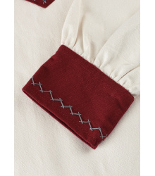 Wikinger Kleid Jona, natur/rot, SONDERANGEBOT (temporär)