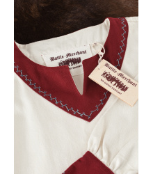 Wikinger Kleid Jona, natur/rot, SONDERANGEBOT (temporär)