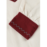 Wikinger Kleid Jona, natur/rot, SONDERANGEBOT (temporär)