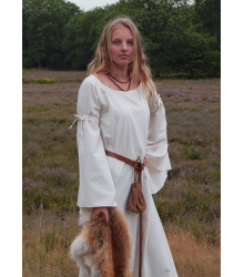 Mittelalter-Unterkleid Burglinde mit Trompetenärmeln, natur