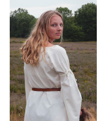 Mittelalter-Unterkleid Burglinde mit Trompetenärmeln, natur