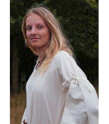 Mittelalter-Unterkleid Burglinde mit Trompetenärmeln, natur