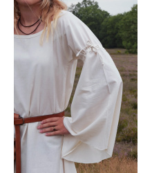 Mittelalter-Unterkleid Burglinde mit Trompetenärmeln, natur