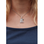 Mittelalter-Unterkleid Burglinde mit Trompetenärmeln, blau