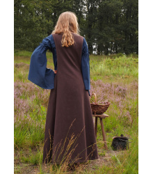 Mittelalter-Überkleid, Surcot Andra, braun