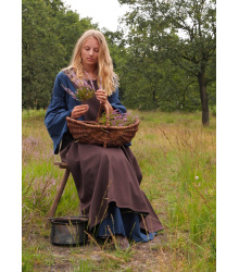 Mittelalter-Überkleid, Surcot Andra, braun