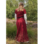 Kurzärmelige Cotehardie Ava, Mittelalterkleid, weinrot