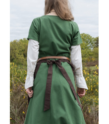 Kurzärmelige Cotehardie Ava, Mittelalterkleid, grün