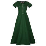 Kurzärmelige Cotehardie Ava, Mittelalterkleid, grün