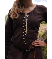 Cotehardie Ava, Mittelalterkleid, braun