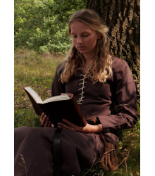 Cotehardie Ava, Mittelalterkleid, braun