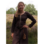 Cotehardie Ava, Mittelalterkleid, braun