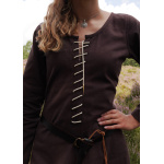 Cotehardie Ava, Mittelalterkleid, braun