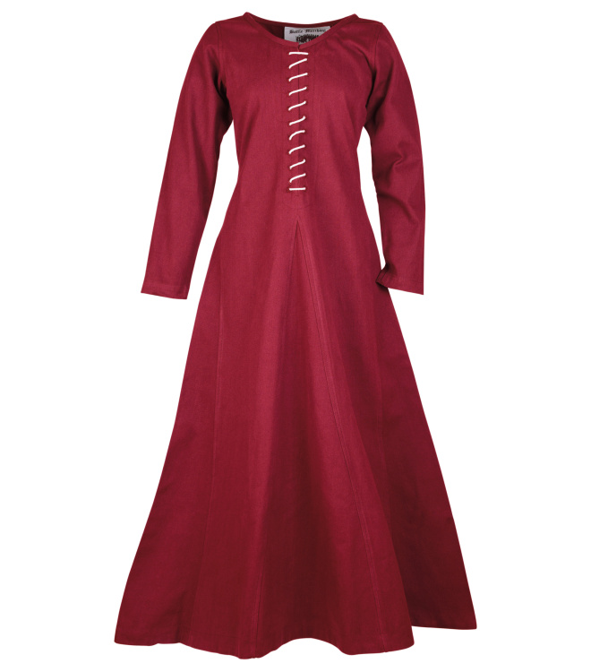 Cotehardie Ava, Mittelalterkleid, weinrot