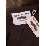 Mittelalterkleid mit Höllenfenstern, Bliaut Amal, braun