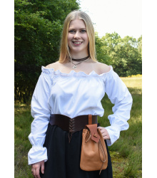 Mittelalter Carmen-Bluse, weiß