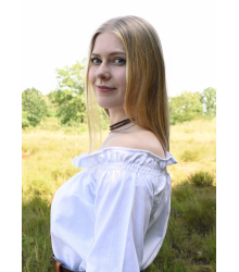 Mittelalter Carmen-Bluse, weiß