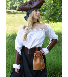 Mittelalter Carmen-Bluse, weiß