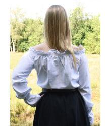 Mittelalter Carmen-Bluse, weiß