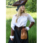 Mittelalter Carmen-Bluse, weiß