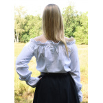 Mittelalter Carmen-Bluse, weiß