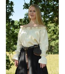 Mittelalter Carmen-Bluse, natur