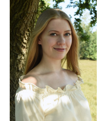 Mittelalter Carmen-Bluse, natur