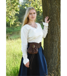 Mittelalter Bluse Aila mit Schnürung, natur