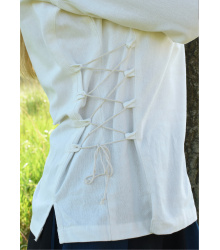 Mittelalter Bluse Aila mit Schnürung, natur