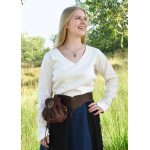 Mittelalter Bluse Aila mit Schnürung, natur