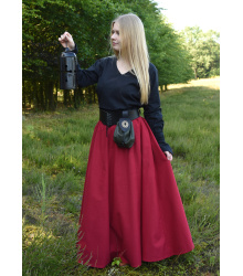 Mittelalter Bluse Aila mit Schnürung, schwarz