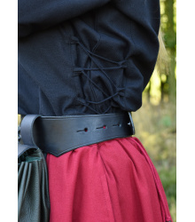 Mittelalter Bluse Aila mit Schnürung, schwarz