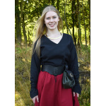 Mittelalter Bluse Aila mit Schnürung, schwarz