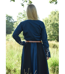 Mittelalter Bluse Aila mit Schnürung, blau